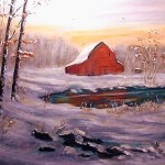 Freeman Lake Landscape Oil Painting