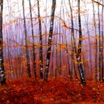 Fall Woods Landscape Painting in Oil